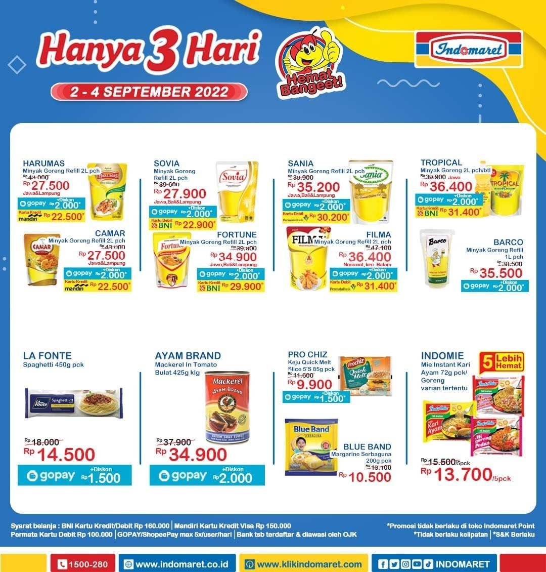 Promo JSM Indomaret Periode 2-4 September 2022 Harga Minyak Goreng Hanya Rp11.250 Per Liter 5 Promo JSM Indomaret Periode 2-4 September 2022 Harga Minyak Goreng Hanya Rp11.250 Per Liter