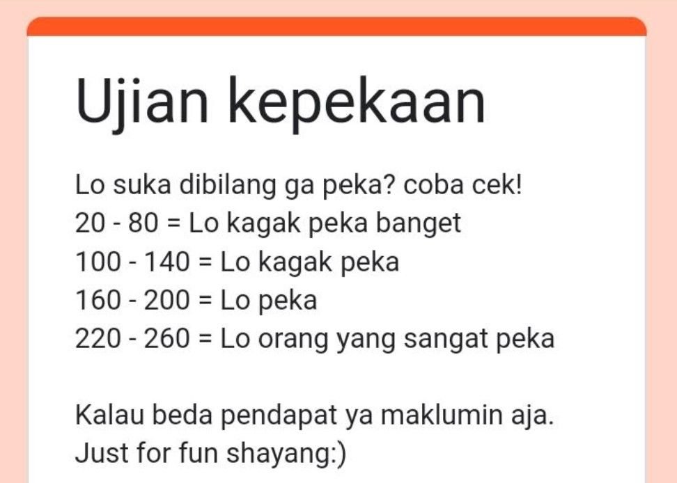 Klik Link Ujian Tes Kepekaan Google Form, Seberapa Peka Kamu Sama Orang?