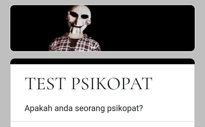 Klik Link Tes Ujian Psikopat, Kamu Memiliki Jiwa yang Sadis dan Kejam? 2 Klik Link Ujian Tes Psikopat Google Form, Apakah Kamu Termasuk? Cek Dulu Disini