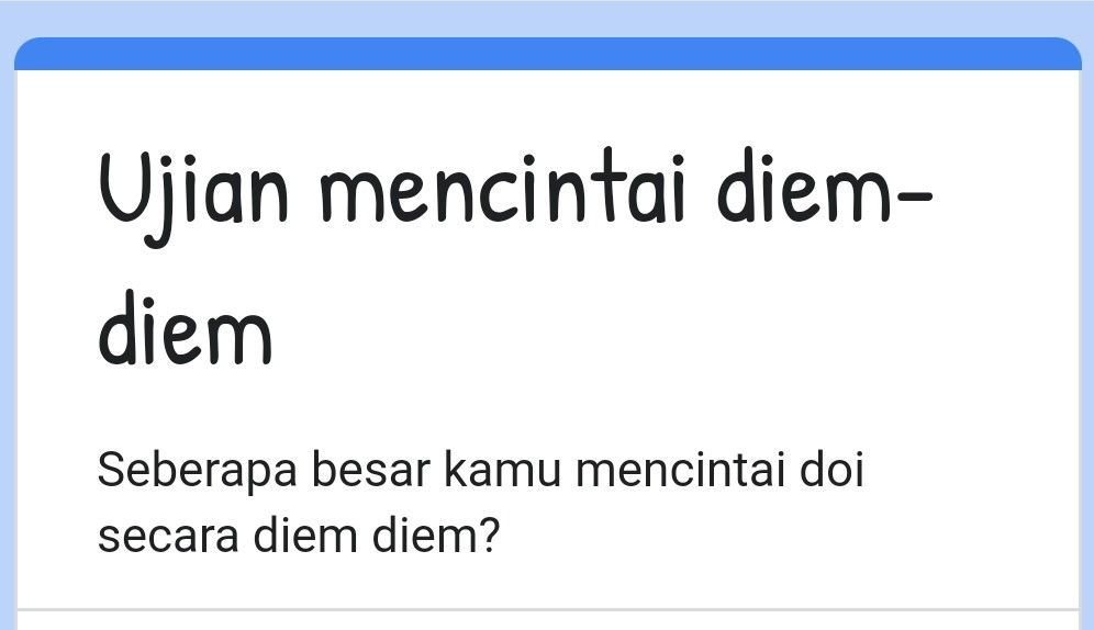 Ini Link Ujian Mencintai Diam-diam Google Form yang Viral di TikTok, Cek Sejauh Mana Kamu Memendam Rasa Cinta