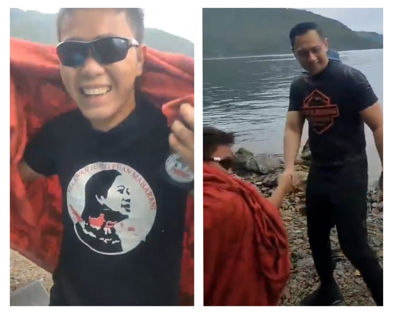 Viral! Seorang Pemuda Menyambut AHY dengan Kaos Puan Maharani, Pemuda: Selamat Datang Pak