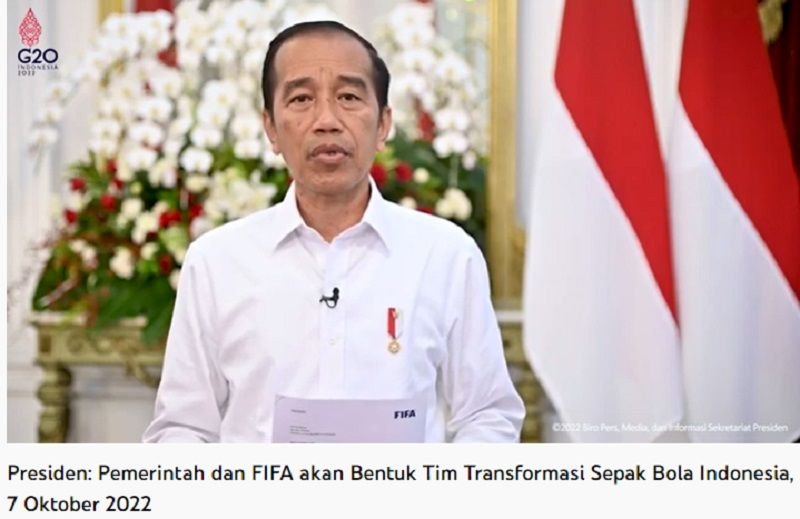 Sepak Bola Indonesia Resmi Lepas dari Sanksi FIFA, Diumumkan oleh Presiden Jokowi