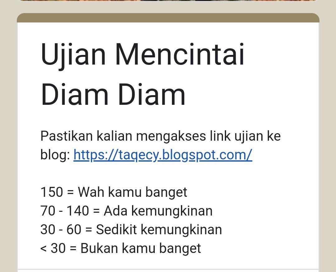 Mencintai Seseorang Secara Diam-diam, Klik Link Tes Ujian Docs Google Form Mencintai Diam-diam 1 Mencintai Seseorang Secara Diam-diam, Klik Link Tes Ujian Docs Google Form Mencintai Diam-diam