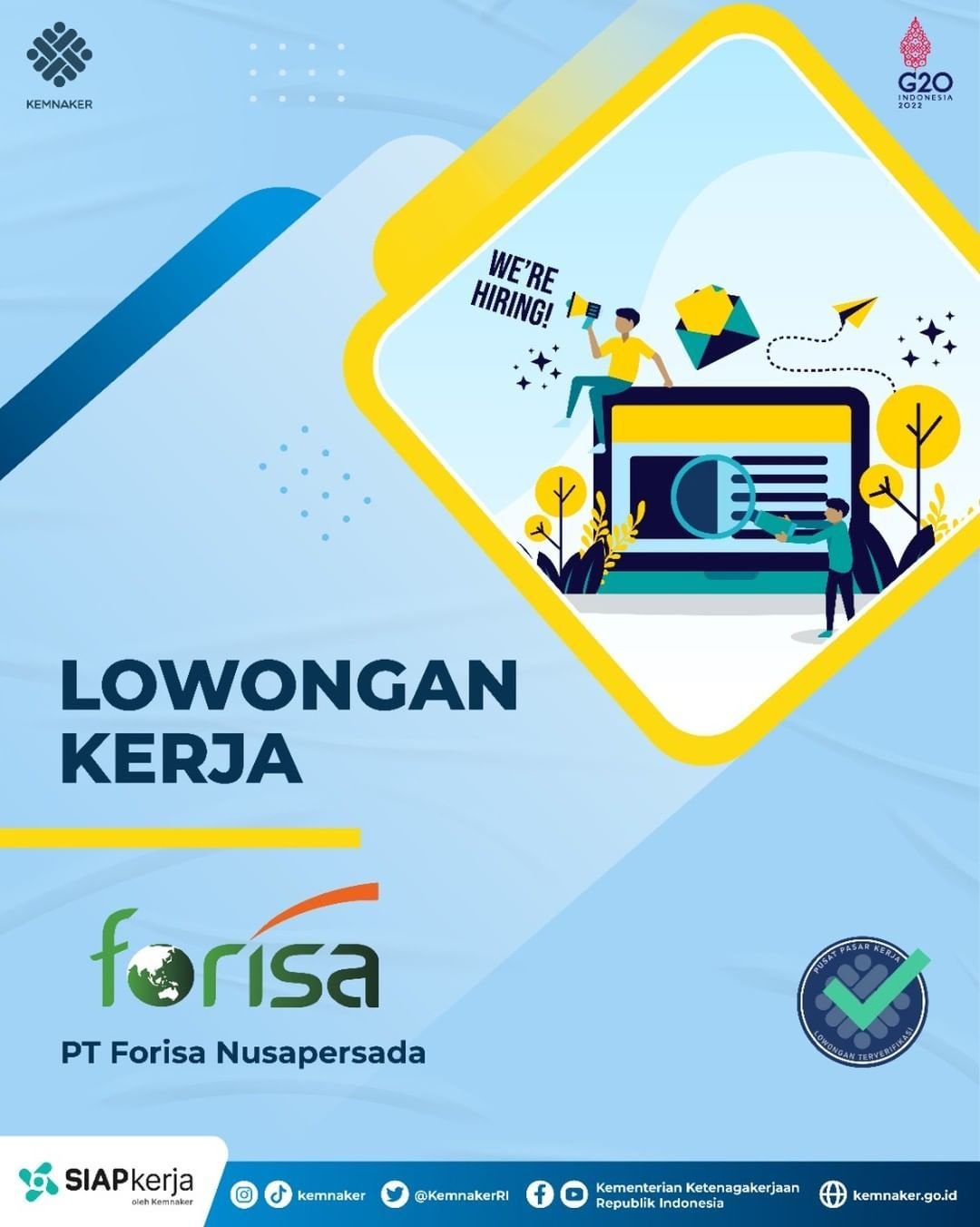 Cek Langsung! PT Forisa Nusapersada Buka Lowongan Kerja dengan Syarat Ringan