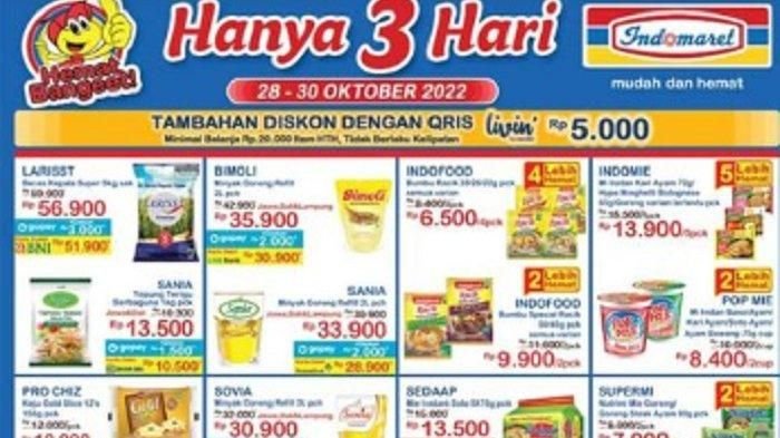 Cuma 3 Hari! Promo JSM Indomaret 28-30 Oktober 2022, Sejumlah Produk Kebutuhan Banting Harga 8 Cuma 3 Hari! Promo JSM Indomaret 28-30 Oktober 2022, Sejumlah Produk Kebutuhan Banting Harga