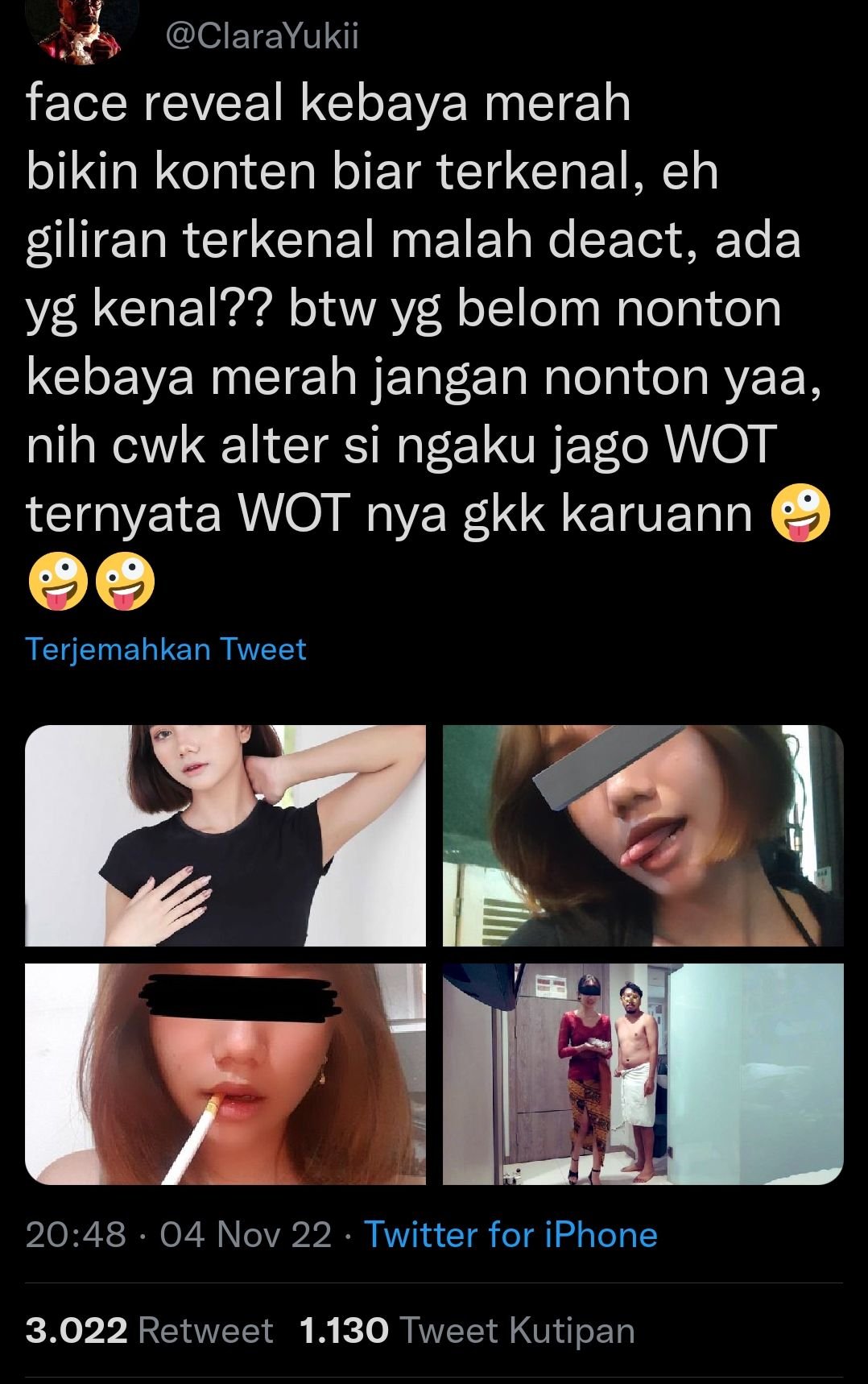 Pemeran Wanita Kebaya Merah Dibongkar Habis-habisan di Twitter, Disebut Bukan Orang Baru di Dunia Lendir