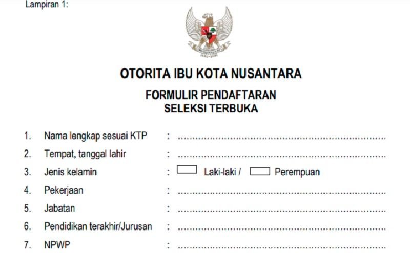 Segera Download Formulir Pendaftaran Lowongan Kerja di IKN 1 Segera Download Formulir Pendaftaran Lowongan Kerja di IKN