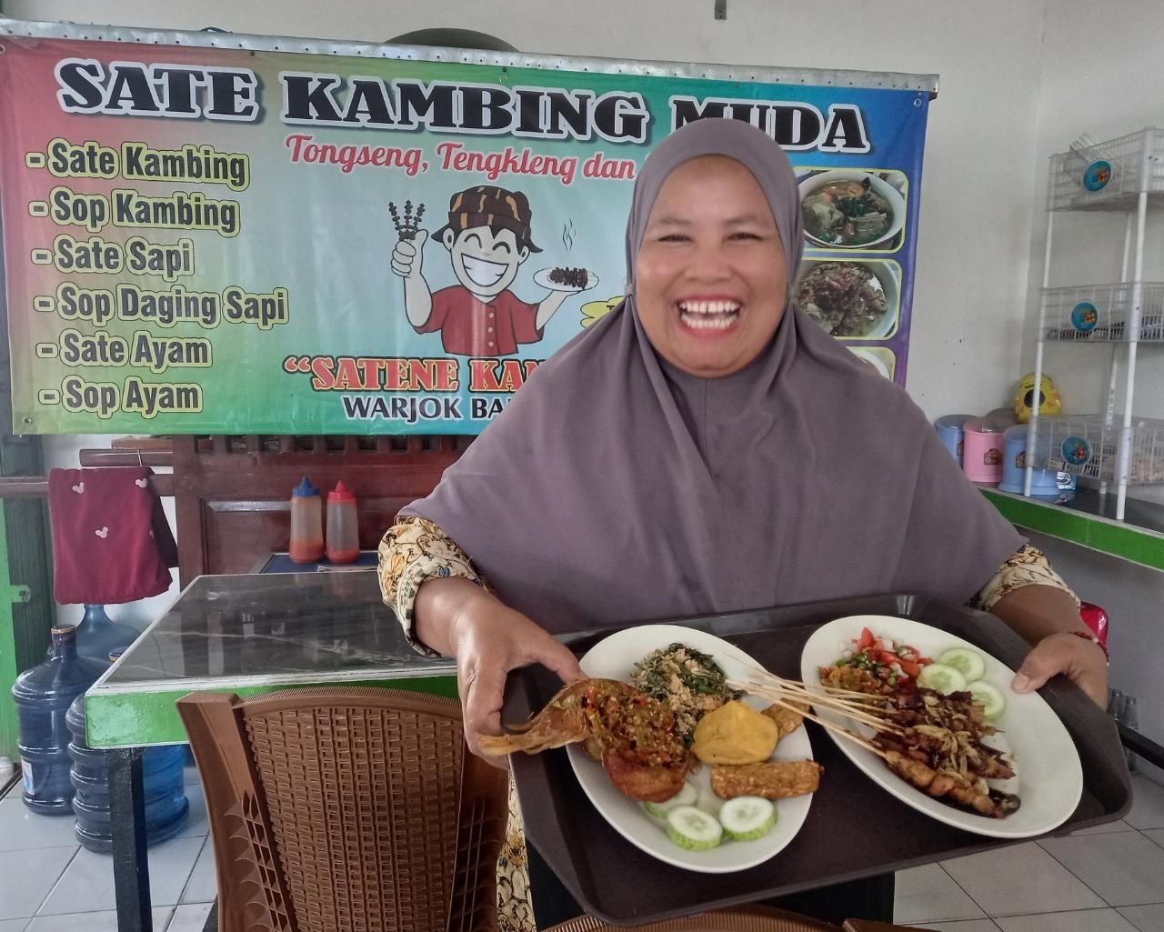 Warjok Bang Kirun Mamah Ulan, Sedia Sate Kambing Super Lezat di Kota Cilegon