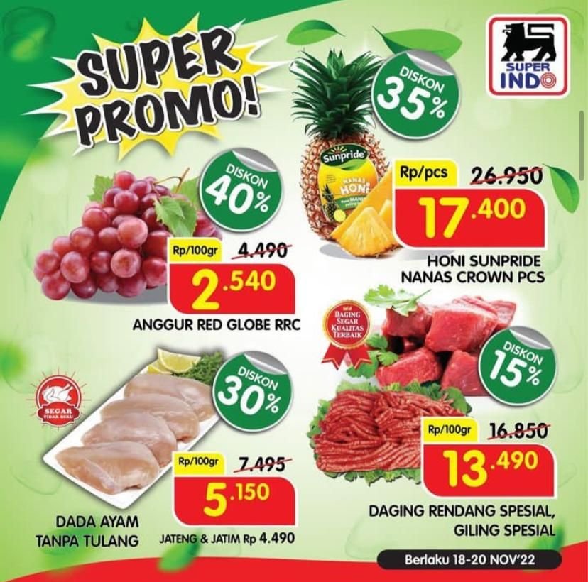 Cek Di sini Katalog Promo JSM Superindo 18-20 November 2022, Diskon 40 Persen untuk Kebutuhan Pokok 2 Cek Di sini Katalog Promo JSM Superindo 18-20 November 2022, Diskon 40 Persen untuk Kebutuhan Pokok