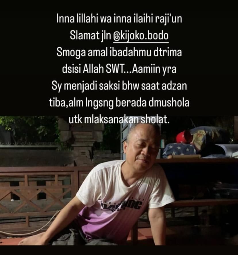 KABAR DUKA! Ki Joko Bodo Meninggal Dunia, Ki Prana Lewu Ungkap Hal Ini 5 Ki Joko Bodo Meninggal Dunia Hari ini, Ki Prana Lewu Ungkap Sosoknya yang Religius