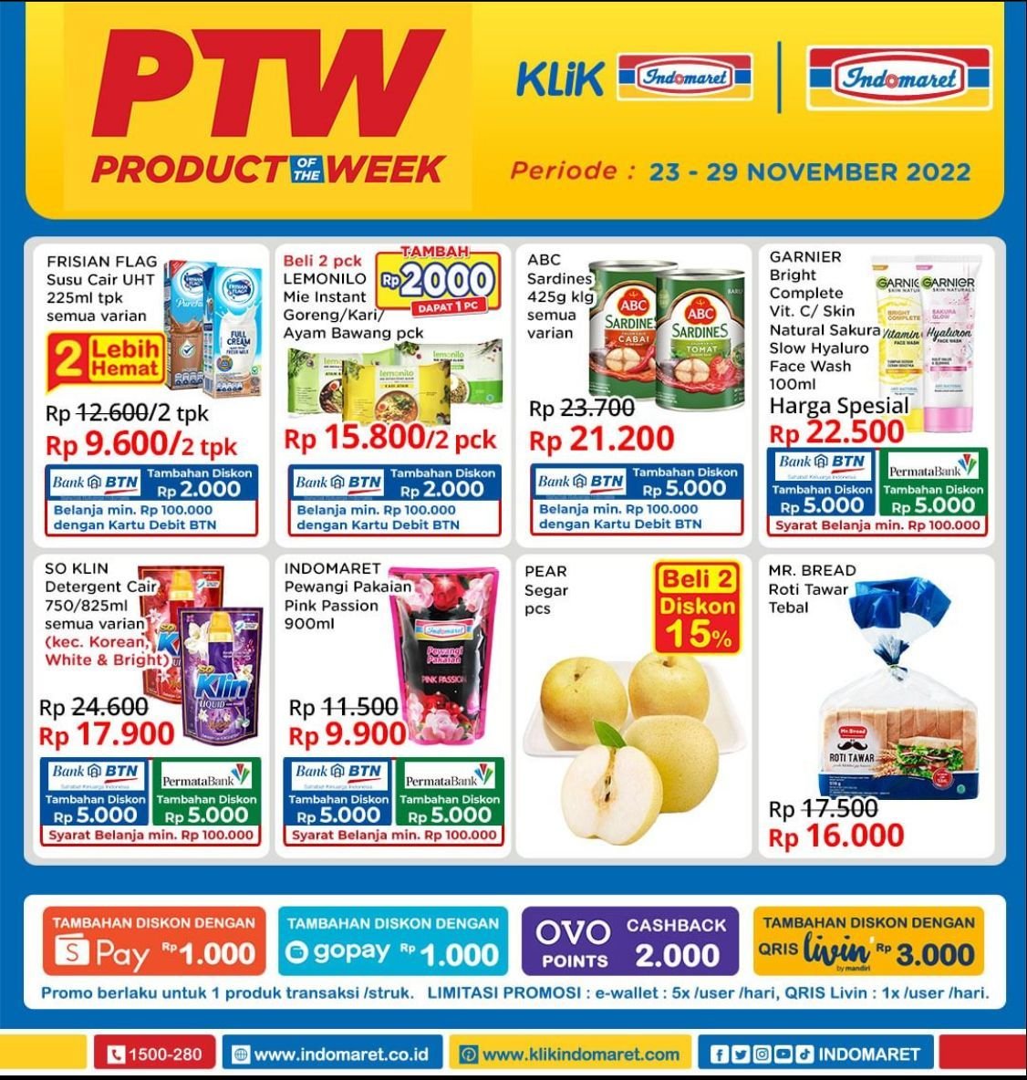 Promo Super Hemat Indomaret, Rabu 23 November hingga 29 November 2022, Potongan Menarik Akhir Bulan 3 Promo Super Hemat Indomaret, Rabu 23 November hingga 29 November 2022, Potongan Menarik Akhir Bulan
