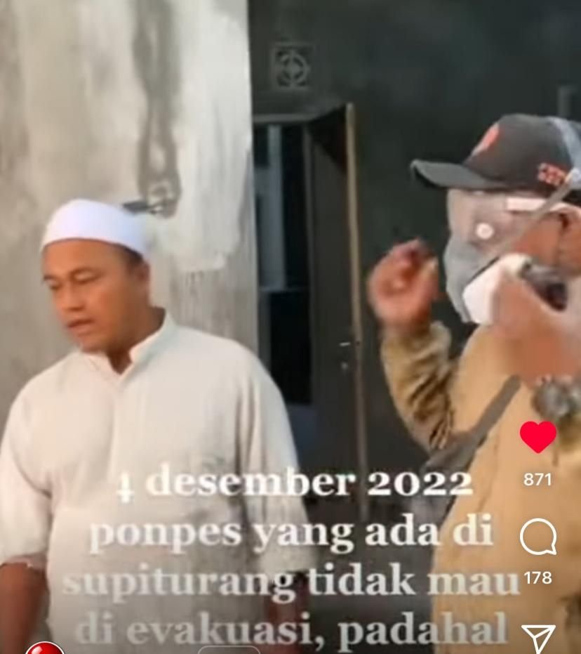 Pimpinan Ponpes di Zona Merah Gunung Semeru Menolak Dievakuasi: Keselamatan Santri Saya Tanggung