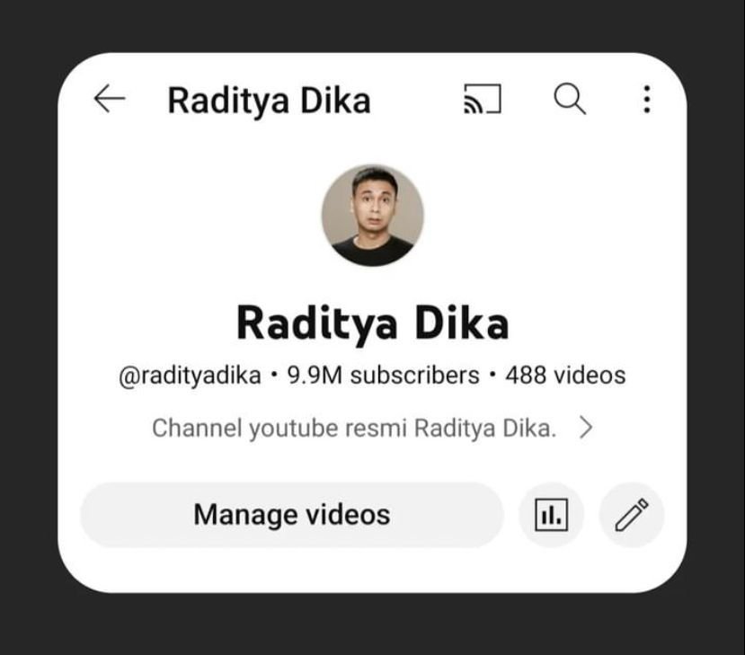 Setelah Kena Hack, YouTube Raditya Dika Akhirnya Balik lagi: Subscriber Hilang 15 Ribu