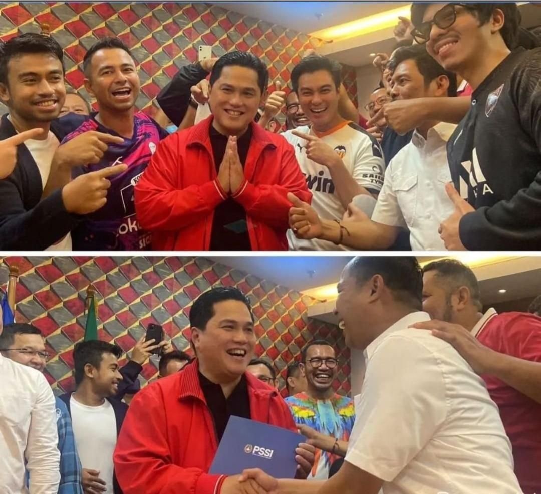 Erick Thohir Daftar Calon Ketua PSSI, Ambil Formulir Dikawal Artis Papan Atas hingga Anak Presiden 1 Erick Thohir Daftar Calon Ketua PSSI, Ambil Formulir Dikawal Artis Papan Atas hingga Anak Presiden