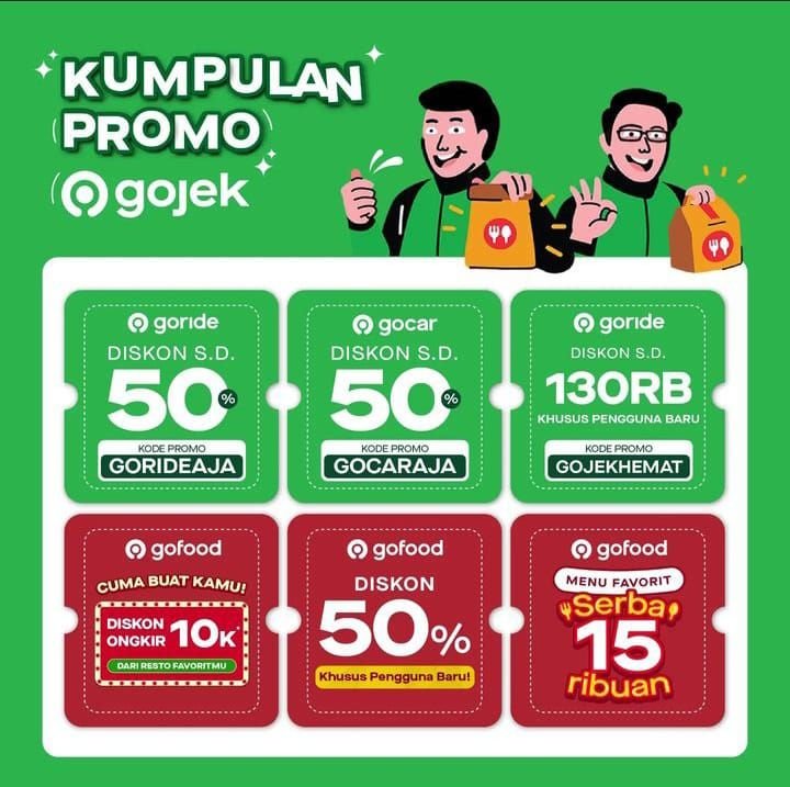 16 Kode Promo Gojek, GoFood Dan GoCar Terbaru 20-21 Maret 2023, Spesial Munggahan Banjir Diskon