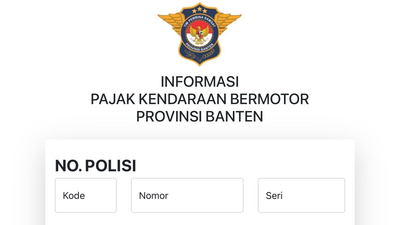 Link Cek Tagihan Pajak Kendaraan Bermotor Asal Provinsi Banten, Tinggal Klik dari Smartphone Anda