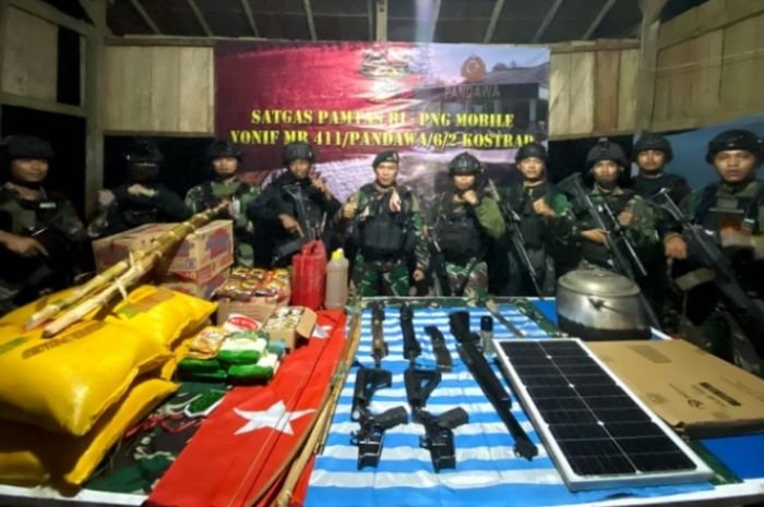 Satgas Yonif Mekanis Raider 411 Gagalkan Pasokan Senjata dan Logistik yang Diduga untuk Gerakan Separatis di Papua