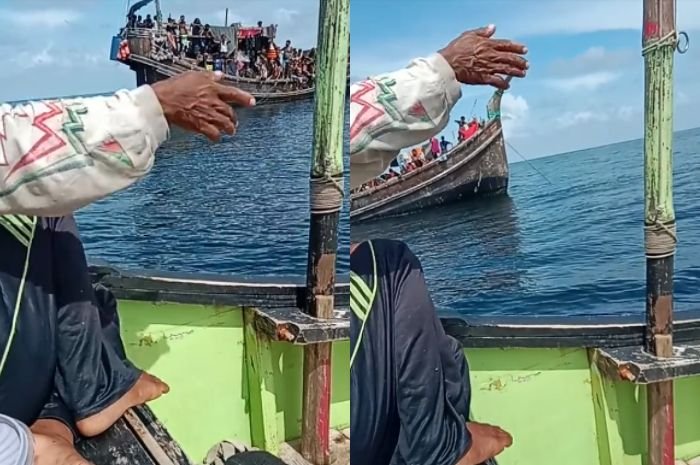 Viral Aksi Dua Nelayan Menghalau Pengungsi Rohingya di Tengah Laut, Warganet Tanyakan Peran TNI AL 1 Viral Aksi Dua Nelayan Menghalau Pengungsi Rohingya di Tengah Laut, Warganet Tanyakan Peran TNI AL
