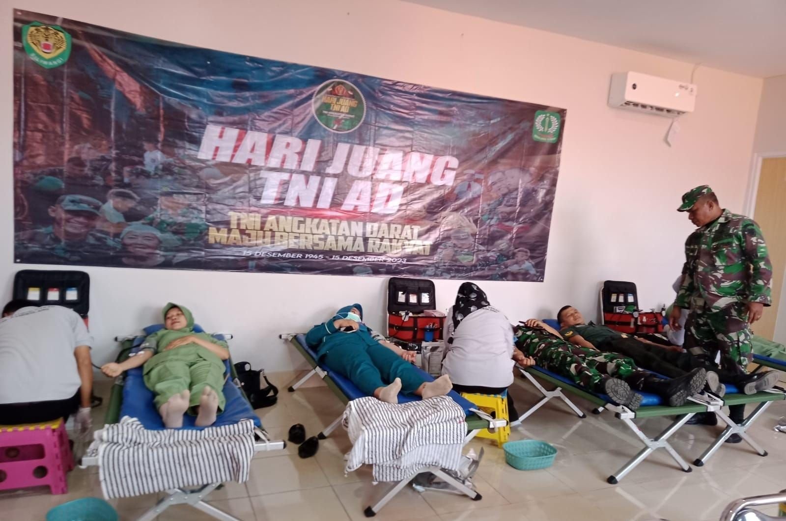 Peringati Hari Juang, Prajurit Kodim 0601 Pandeglang Gelar Donor Darah