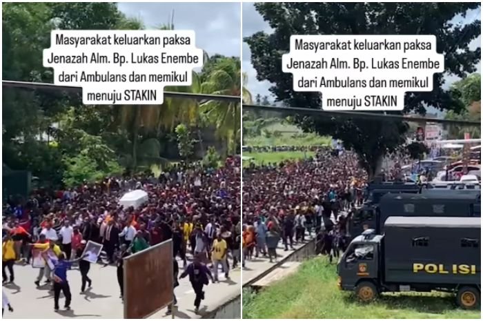 Ribuan Warga Papua Bopong Jenazah Eks Gubernur Lukas Enembe, Suara Papua Merdeka Menggema 10 Ribuan Warga Papua Bopong Jenazah Eks Gubernur Lukas Enembe, Suara Papua Merdeka Menggema