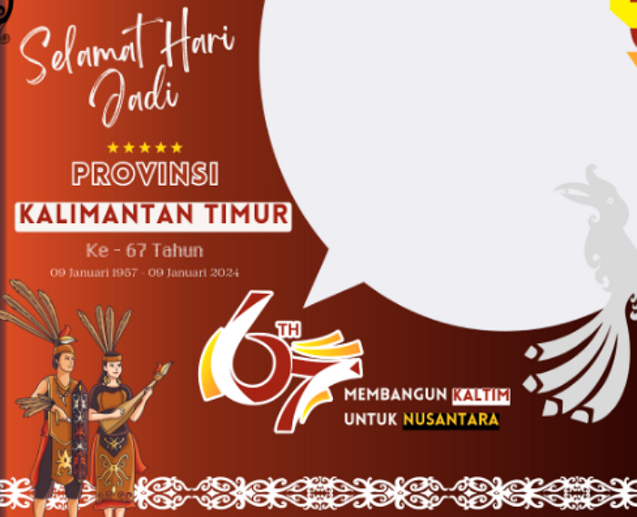 Tinggal Klik! 5 Link Twibbon Hari Jadi Provinsi Kalimantan Timur ke-67, Desain Keren dan Kekinian Cocok untuk Rayakan HUT Kaltim 2024