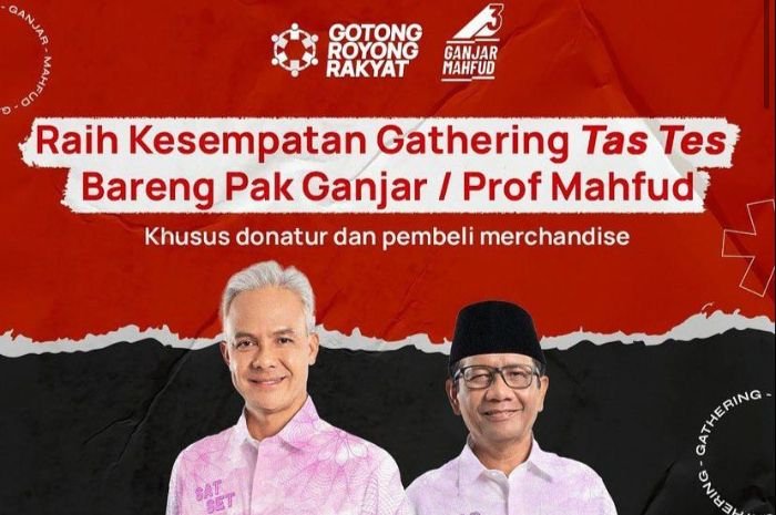 Mau Ikut Gathering Tas Tes Bareng Ganjar dan Mahfud MD? Begini Caranya 1 Mau Ikut Gathering Tas Tes Bareng Ganjar dan Mahfud MD? Begini Caranya