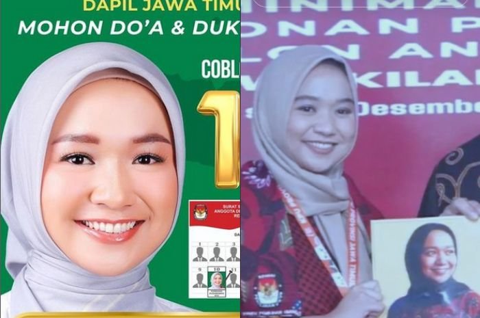 Perbandingan Wajah Asli Kondang Kusumaning Ayu Calon Anggota DPD RI di Foto Medsos dan di Surat Suara, Bikin Netizen Geger