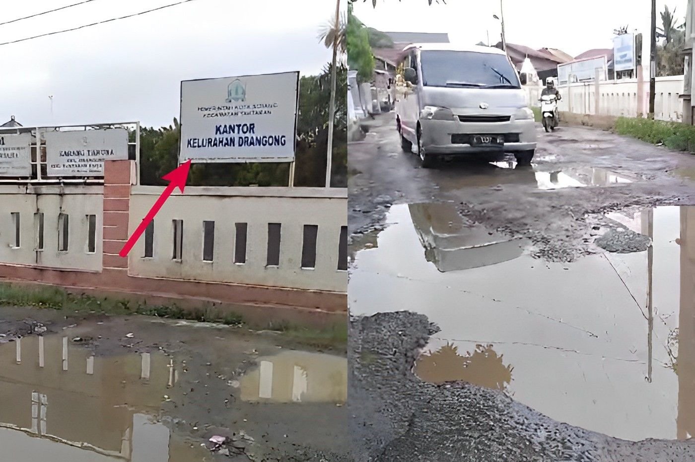 Apa Cuma di Kota Serang Jalan Rusak di Depan Kantor Kelurahan?