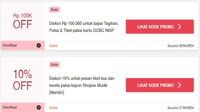 Nikmati 10 Kode Voucher Shopee Terbaru Untuk 27 Maret 2024, Tawarkan Ribuan Diskon Hingga Jutaan Rupiah 4 Nikmati 10 Kode Voucher Shopee Terbaru Untuk 27 Maret 2024, Tawarkan Ribuan Diskon Hingga Jutaan Rupiah