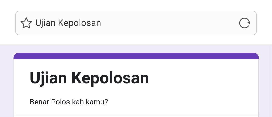 Coba Nih, Link Tes Ujian Kepolosan Docs Google Form, Cari Tahu Sepolos Apa Kamu?
