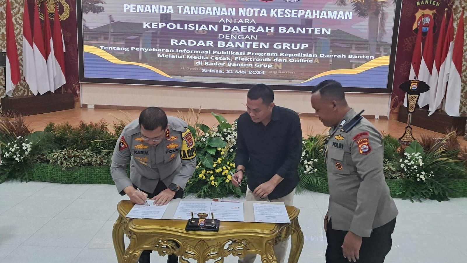 Polda Banten MoU Bersama Radar Banten Grup, Terkait Publikasi Positif