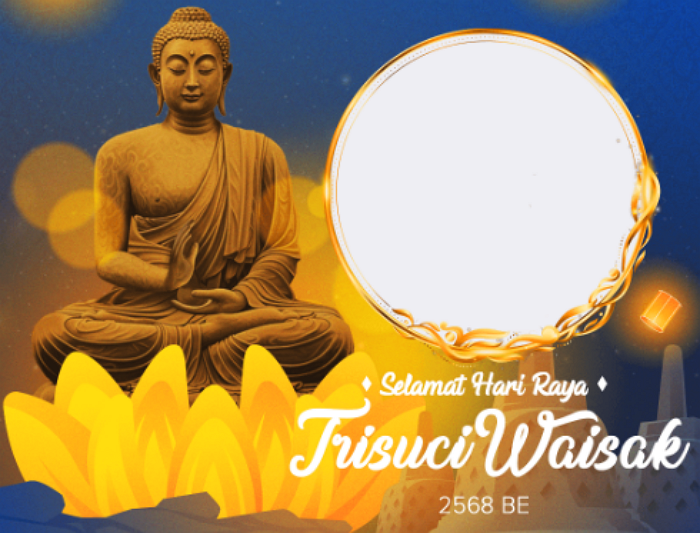 GRATIS! 15 Link Twibbon Hari Waisak 2024, Desain Terbaru dan Paling Keren Cocok Diunggah di Media Sosial 1 GRATIS! 15 Link Twibbon Hari Waisak 2024, Desain Terbaru dan Paling Keren Cocok Diunggah di Media Sosial