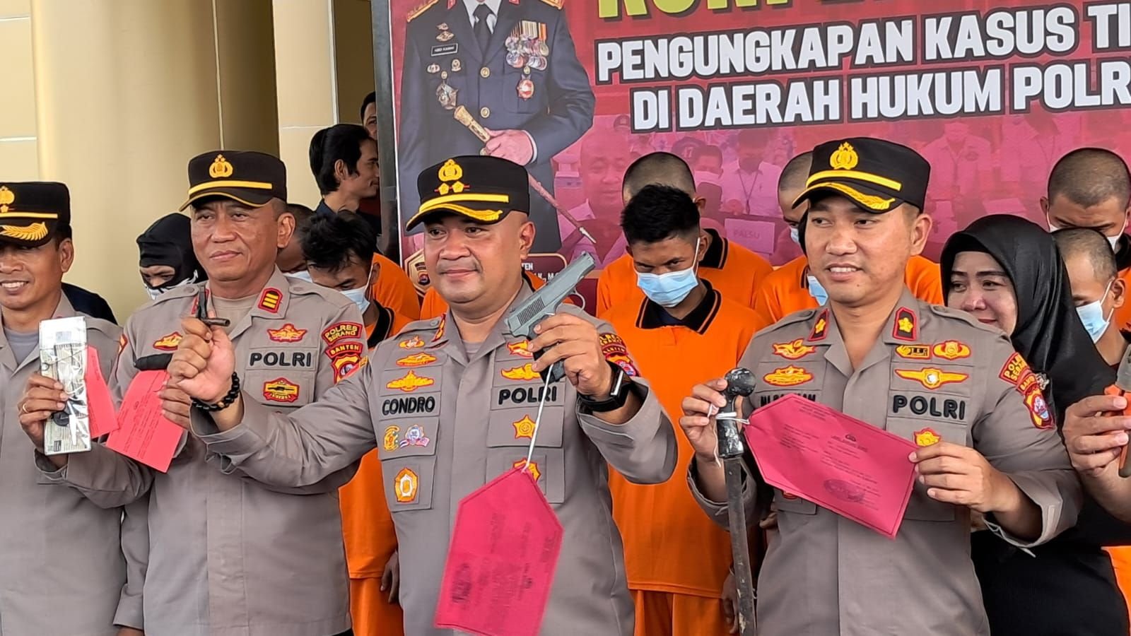 Polres Serang Tangkap 16 Pelaku Kejahatan dalam Operasi Sikat Maung 2024
