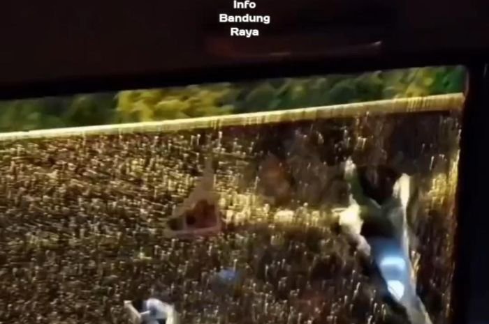 Mobil Warga Bandung Alami Pecah Kaca Diduga Oleh Supporter Persib Saat Konvoi Kemenangan