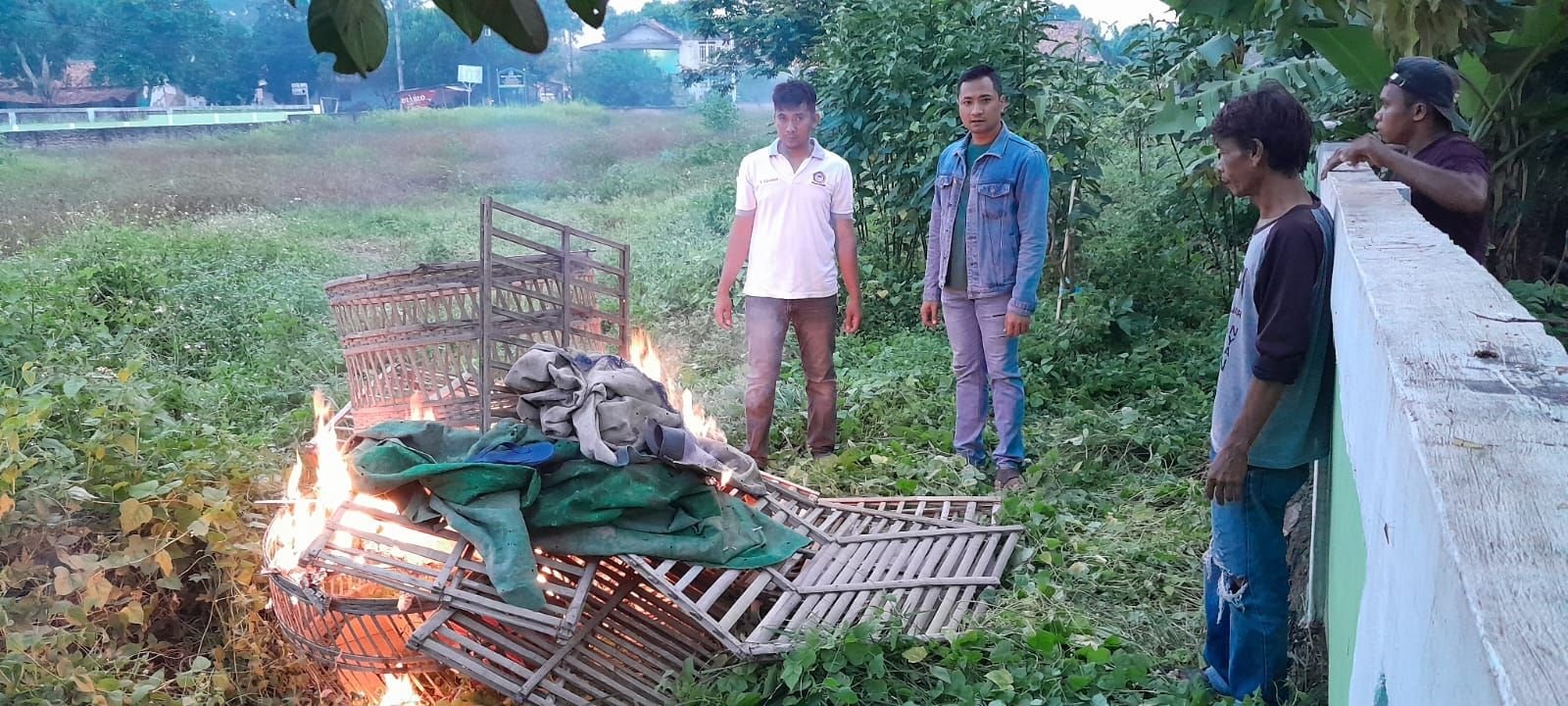 Bikin Resah Warga, Polisi Bakar Lapak Sabung Ayam 6 Bikin Resah Warga, Polisi Bakar Lapak Sabung Ayam