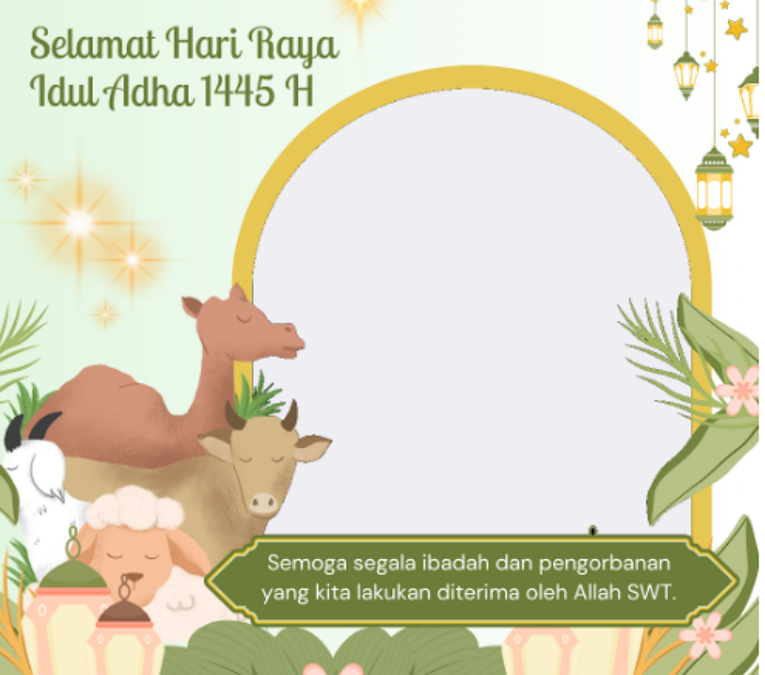 Tinggal Klik! 20 Link Twibbon Idul Adha 2024, Desain Unik dan Kekinian Cocok Dibagikan di Media Sosial