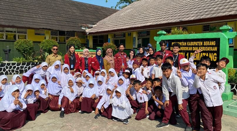 Kunjungi SDN 1 Pematang, Kelompok 27 KKM Uniba Transfer Ilmu ke Siswa
