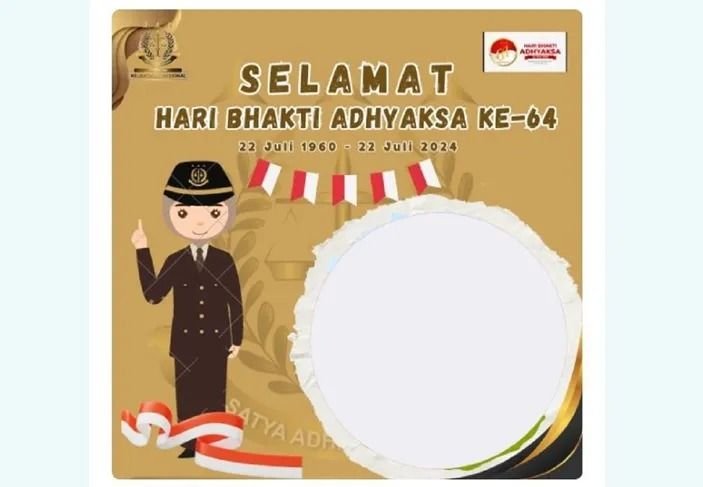 GRATIS! Kumpulan Link Twibbon Hari Bhakti Adhyaksa 2024, Cocok Dibagikan di Media Sosial