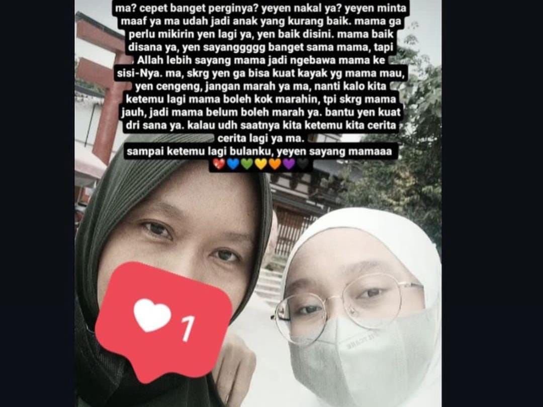 Pilu! Cerita Anak Kandung yang Ibunya Ditabrak oleh Marissa Putri Mahasiswa Universitas Abdurrab Pekanbaru