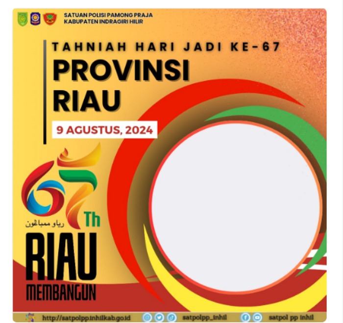 Gratis! 12 Link Twibbon Hari Jadi Provinsi Riau ke-67 Tahun 2024, Desain Keren dan Kekinian Cocok Dibagikan di Medsos