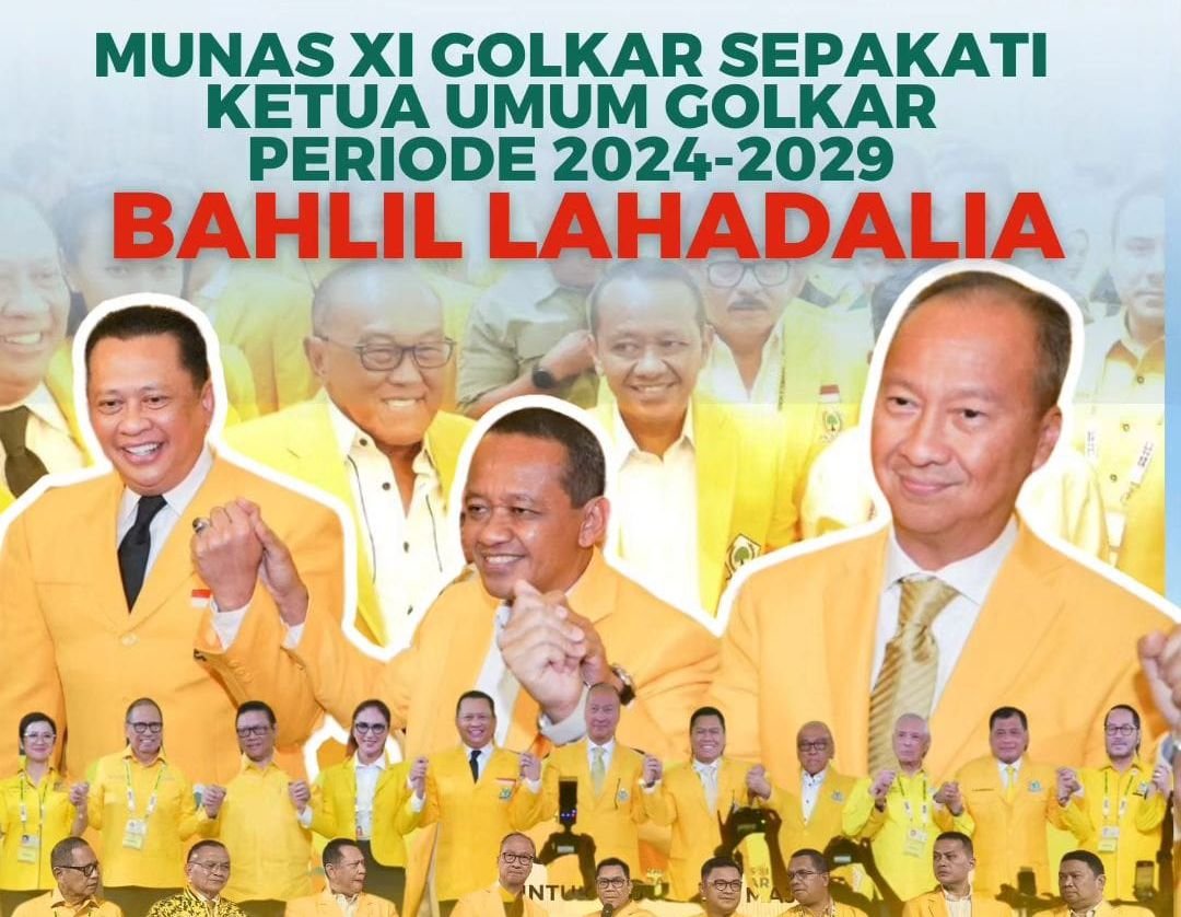 SAH! Bahlil Lahadia Resmi Terpilih jadi Ketua Umum Partai Golkar