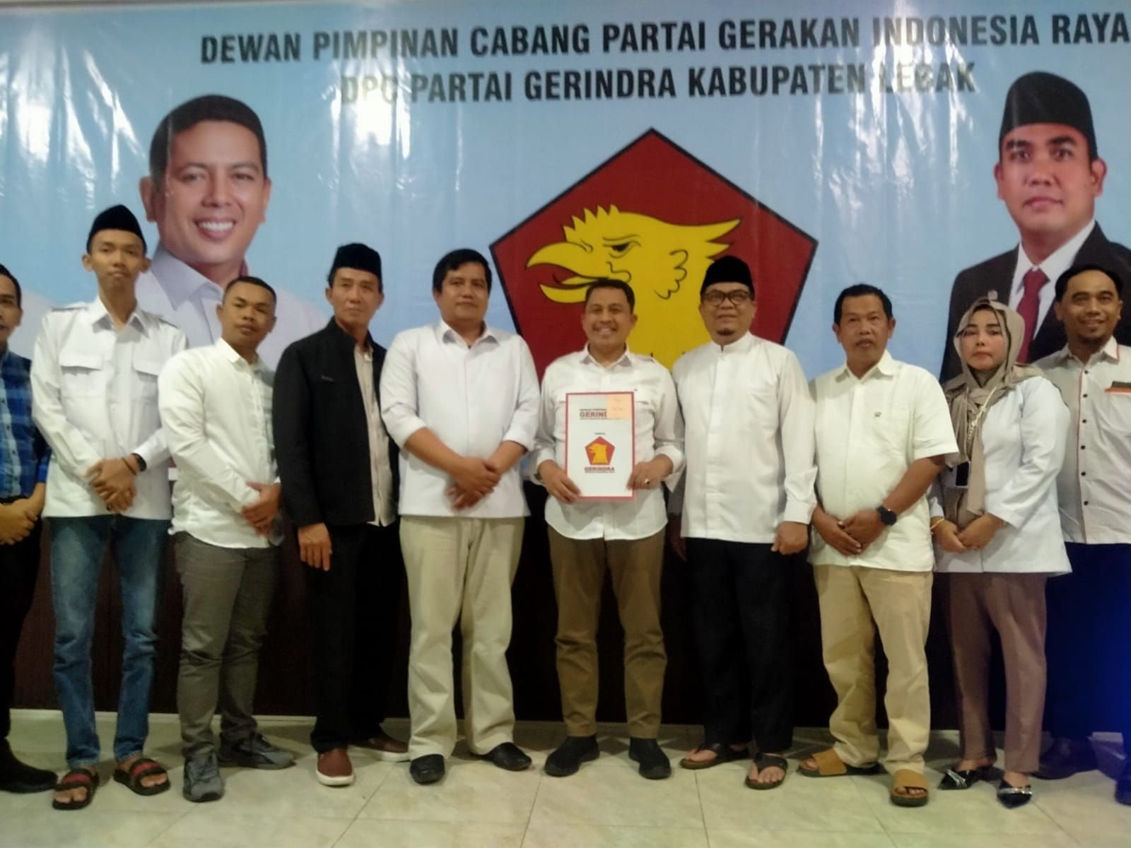 Sanuji-Fajar Kunci Rekomendasi Gerindra di Pilkada Lebak 2024