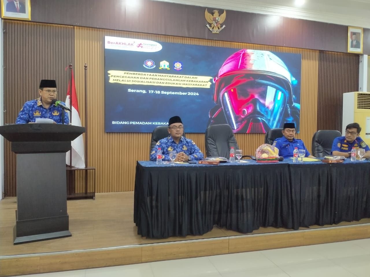 Rawan Kebakaran, Puluhan Pelaku Usaha di Kota Serang Dibekali Cara Memadamkan Api