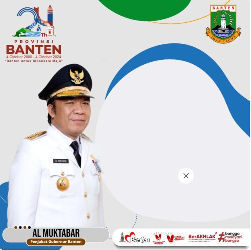 Klik di sini! Twibbon HUT Provinsi Banten ke 24, Cocok Dipasang di Media Sosial