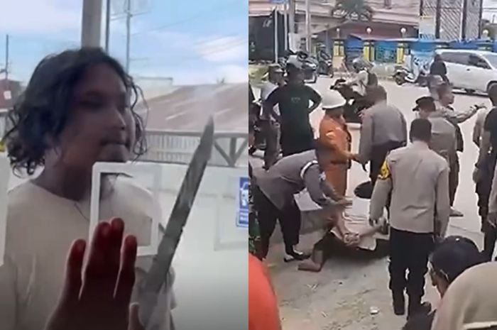 Seorang Pria di Kaltim Teror Kantor Cabang Bank Pakai Parang, Hingga Rusak Fasilitas