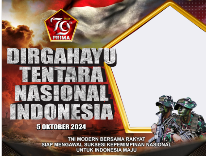 Tinggal Klik! 15 Twibbon HUT TNI ke-79 Tahun 2024, Desain Gagah dan Tangguh Cocok Dibagikan di Media Sosial