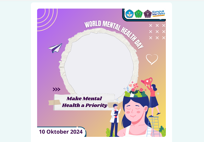 Gratis! 11 Link Twibbon Hari Kesehatan Mental Sedunia 2024, Terbaru dan Kekinian Cocok Dibagikan di Medsos