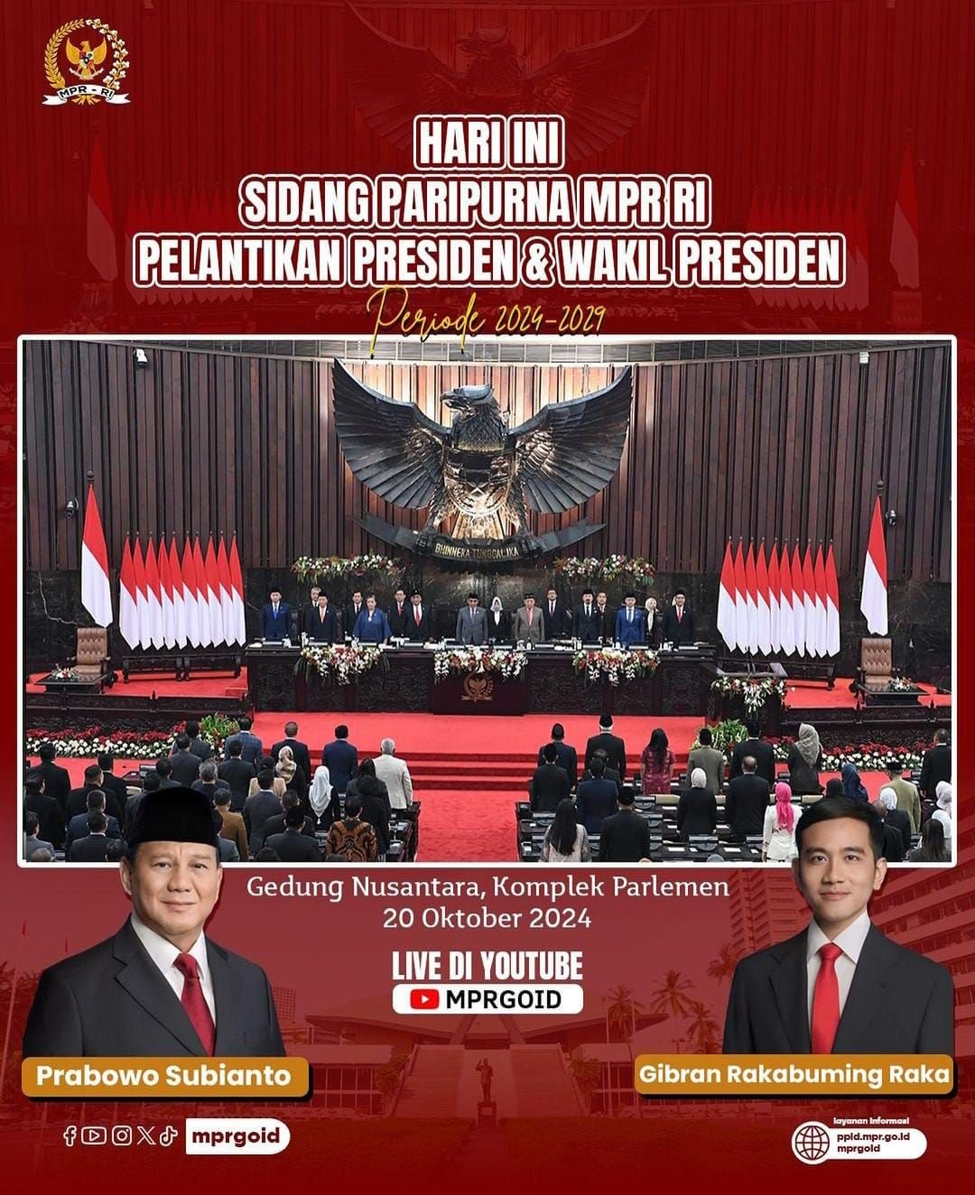 Jangan Lewatkan! Berikut Link Live Streaming Presiden dan Wakil Presiden Indonesia 2024-2029