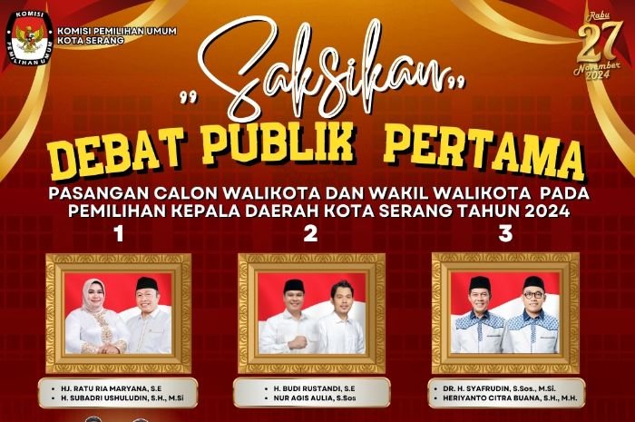 Jangan Lewatkan! Debat Calon Walikota dan Wakil Walikota Serang dalam Pilkada Kota Serang 2024
