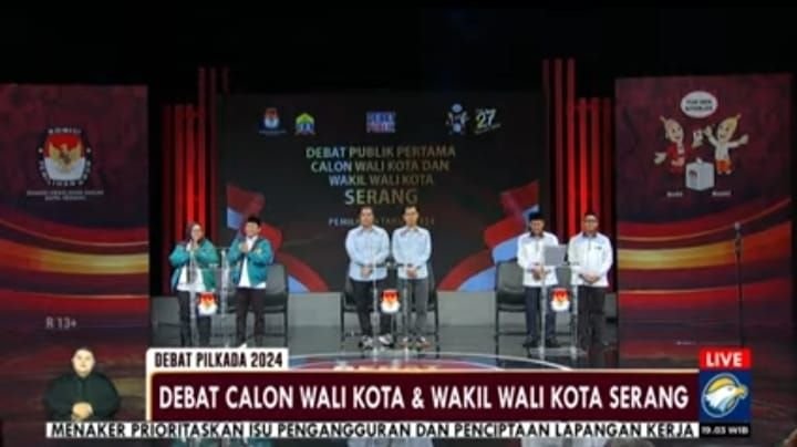 Adu Program untuk Jaring Pemilih di Debat Terbuka Calon Walikota dan Wakil Walikota Serang 1 Adu Program untuk Jaring Pemilih di Debat Terbuka Calon Walikota dan Wakil Walikota Serang